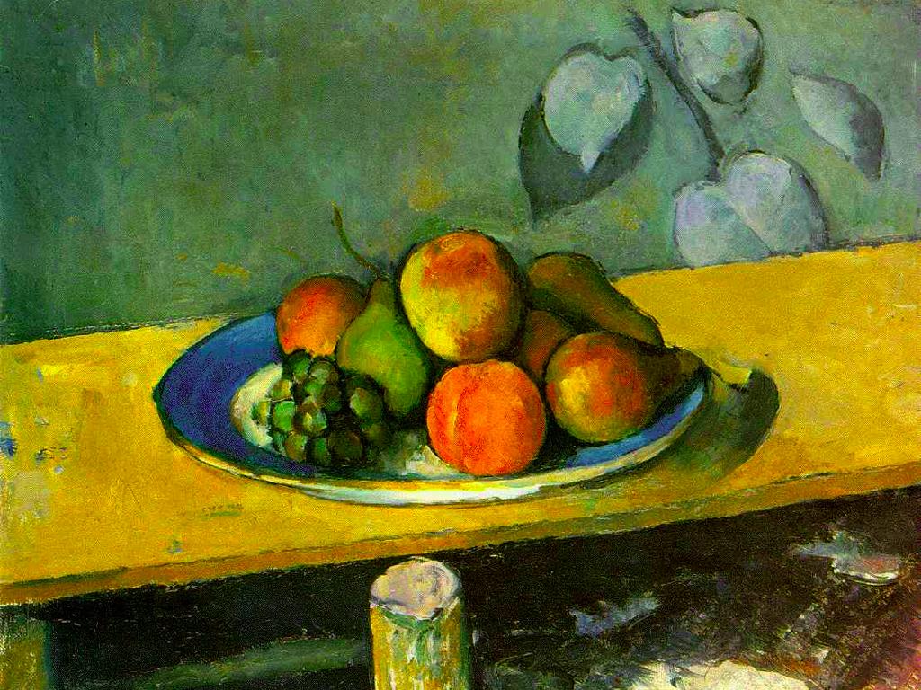 Apples, Peaches, Pears, and Grapes<br />Paul Cezanne, c. 1879-80 wallpaper