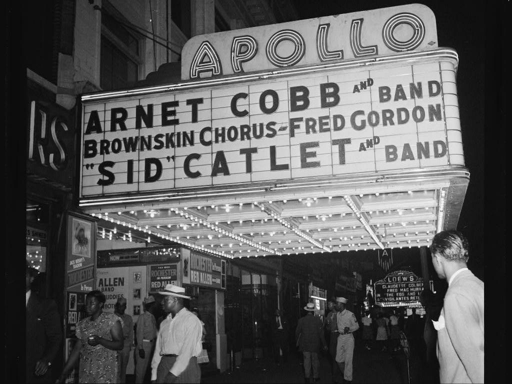Apollo Theatre marquee, New York, N.Y., between 1946 and 1948 wallpaper