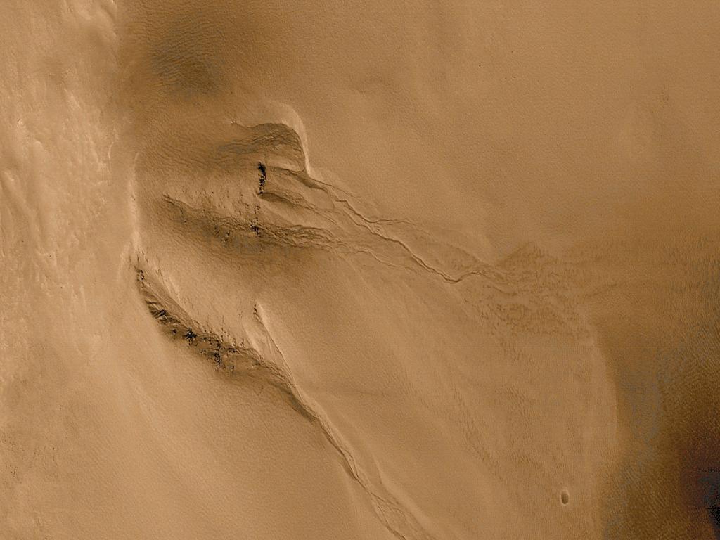 Possible water gully on Mars wallpaper