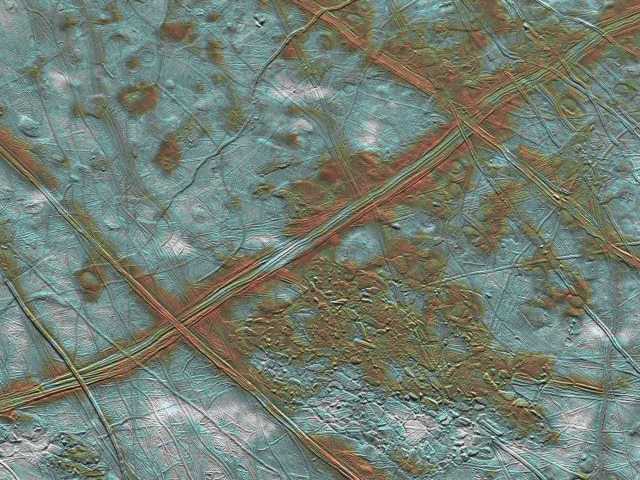 Europa's Cracked Surface Detail wallpaper