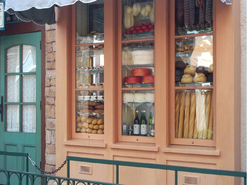 French Storefront wallpaper
