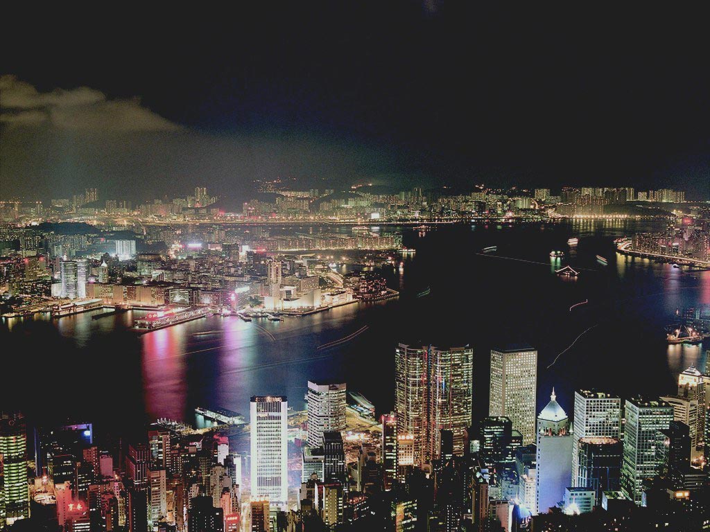 Hong Kong Skyline by Night wallpaper