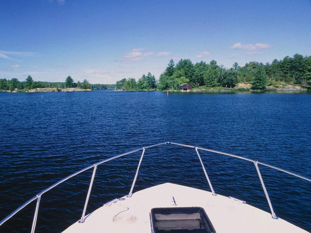 View from boat bow wallpaper