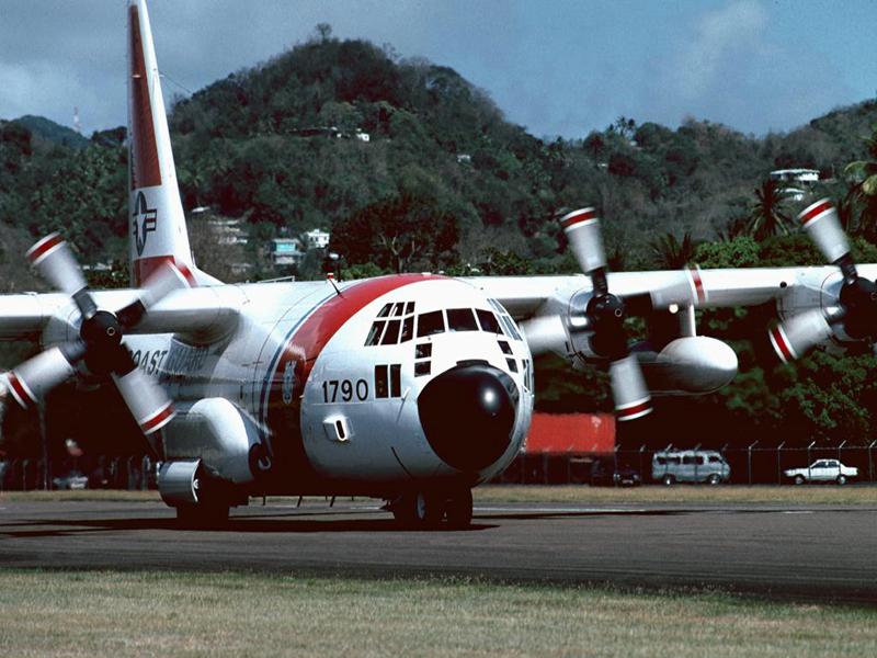 US Coast Guard C-130 in Castries, Saint Lucia wallpaper