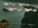 Four A-6s flying through deception pass