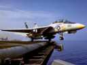F-14 Taking off from<br />an aircraft carrier